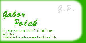 gabor polak business card